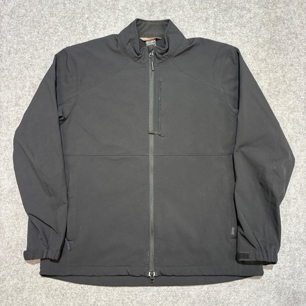 5.11 Tactical Mens XL Black Softshell Jacket Full Zip Sabre 2.0 Water Resistant